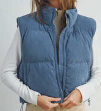 Load image into Gallery viewer, Denim Corduroy Vest