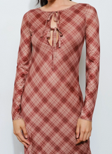Load image into Gallery viewer, Cranberry Plaid Dress