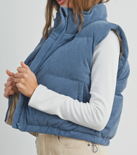 Load image into Gallery viewer, Denim Corduroy Vest