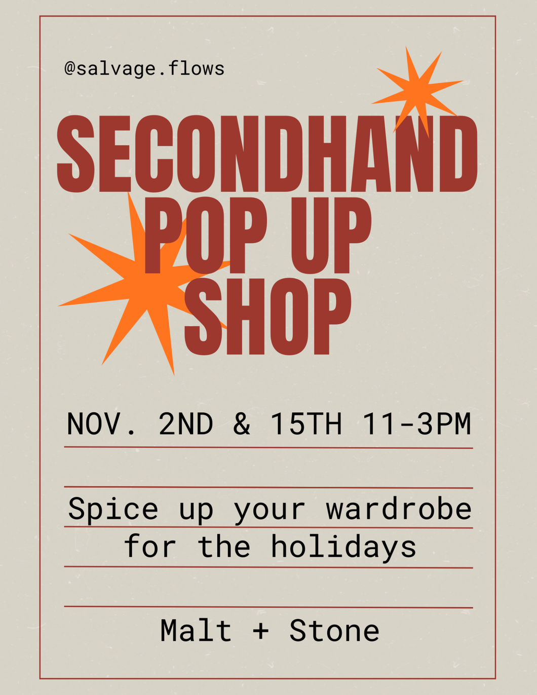 Secondhand Pop Up