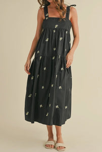 Flora Black Dress