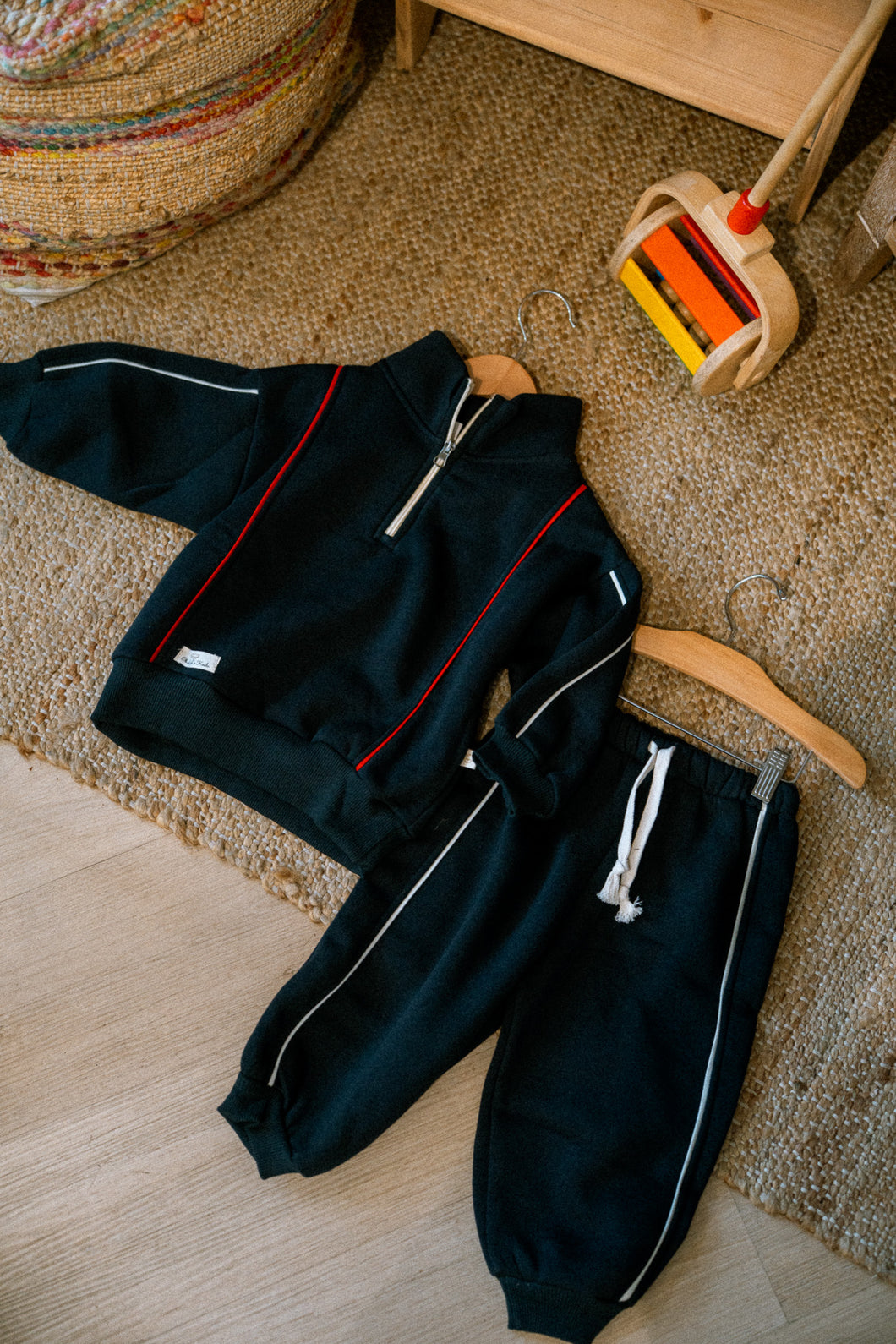 Navy Track Toddler Set