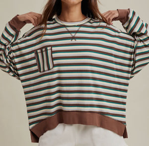 Choco Striped Top