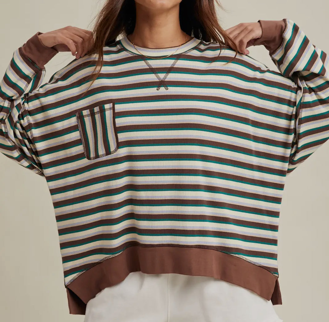 Choco Striped Top