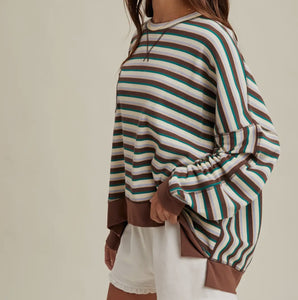 Choco Striped Top
