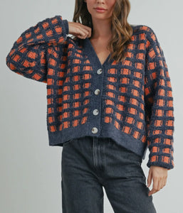 Rusty Grid Cardigan