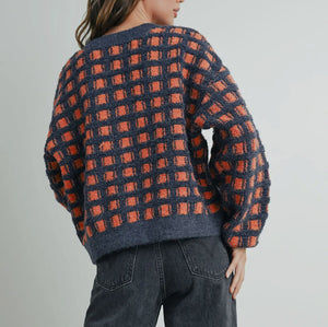 Rusty Grid Cardigan