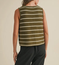 Load image into Gallery viewer, Olive Knit Tie Vest
