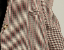 Load image into Gallery viewer, Creamy Plaid Oversized Blazer
