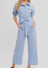 Load image into Gallery viewer, Chambray Cotton Jumpsuit
