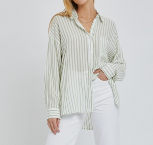Vetty Sage Button Up