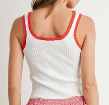 Load image into Gallery viewer, Cherry Scallop Tank
