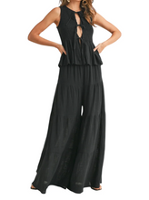 Load image into Gallery viewer, Noir Peplum Gauze Set
