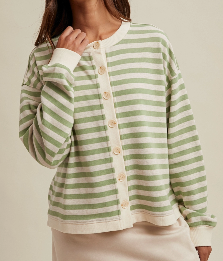 Sage Oatmeal Cardigan