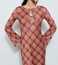 Load image into Gallery viewer, Cranberry Plaid Dress
