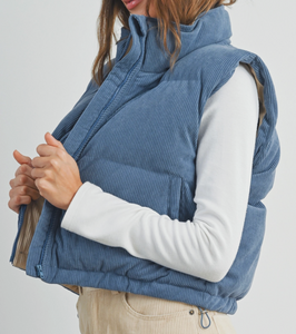Denim Corduroy Vest